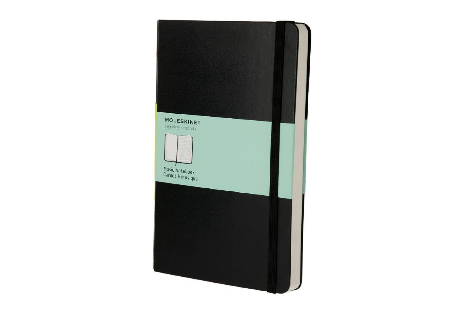 Notebook Music Large 13x21 Black Hard Cover, Moleskine