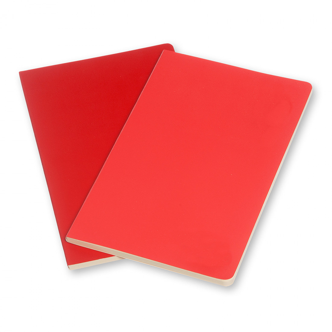 Set of 2 Plain Journals Voland Red Soft Cover Large 13x21 Moleskine