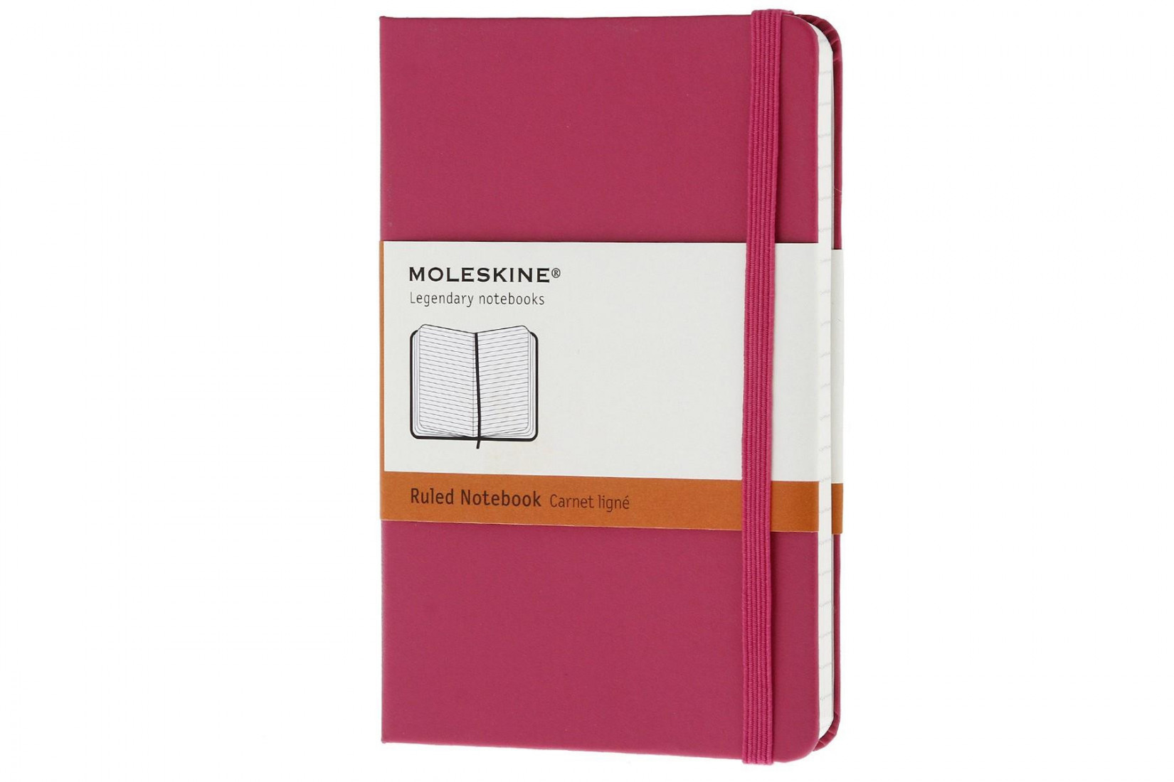 Notebook Pocket 9x14 Ruled Magenta Hard Cover Moleskine