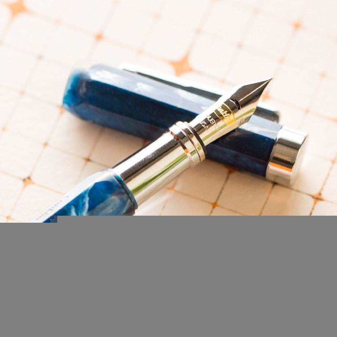 Conklin Nozac blue  piston filler fountain pen