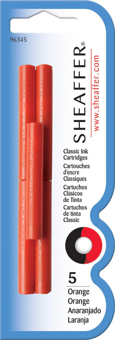 Sheaffer ink cartridges 96345 5pcs Orange