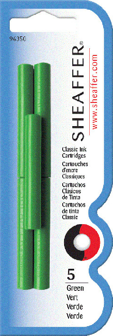 Sheaffer ink cartridges 96253 6pcs Green