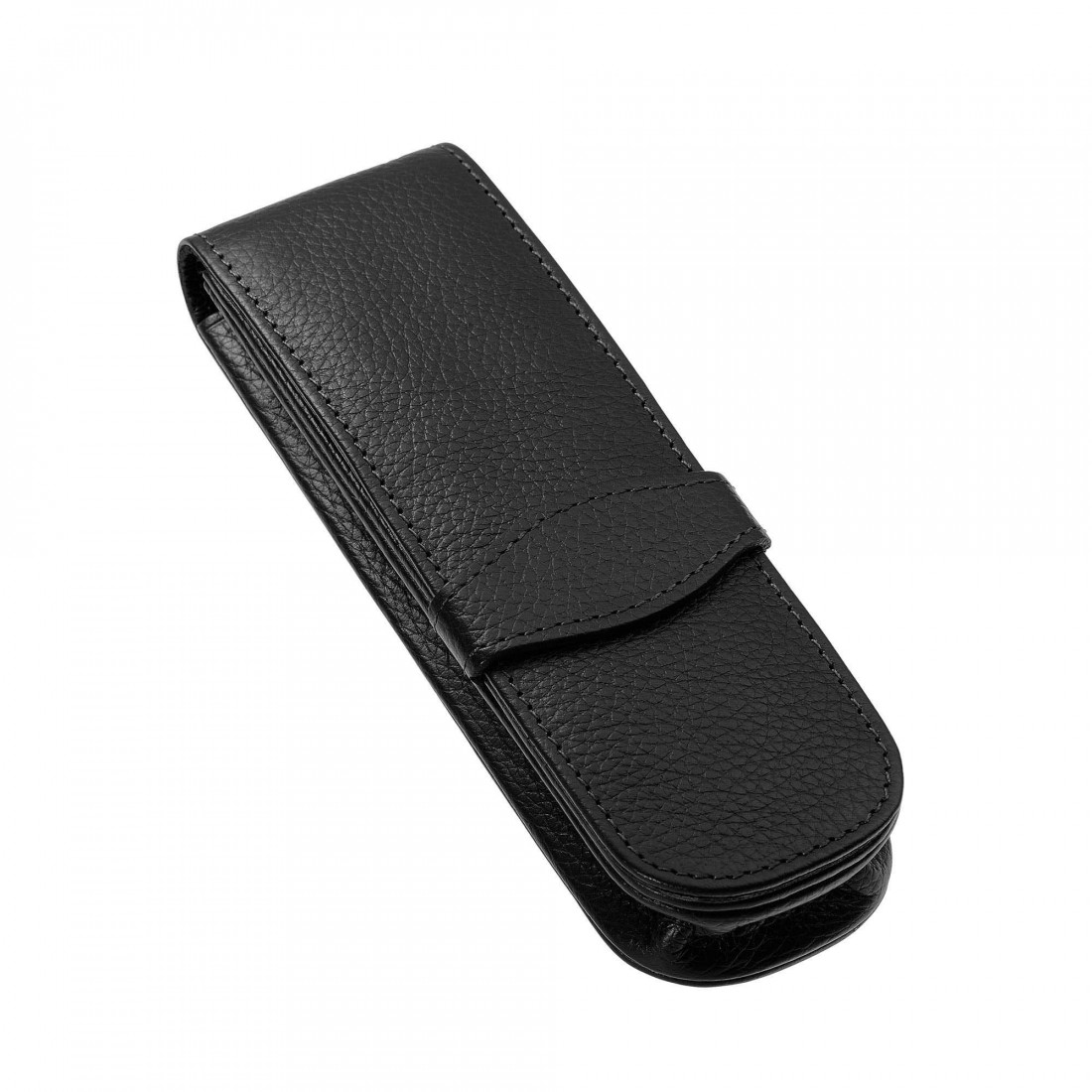 Leather flap case black  for 2 pens ONLINE