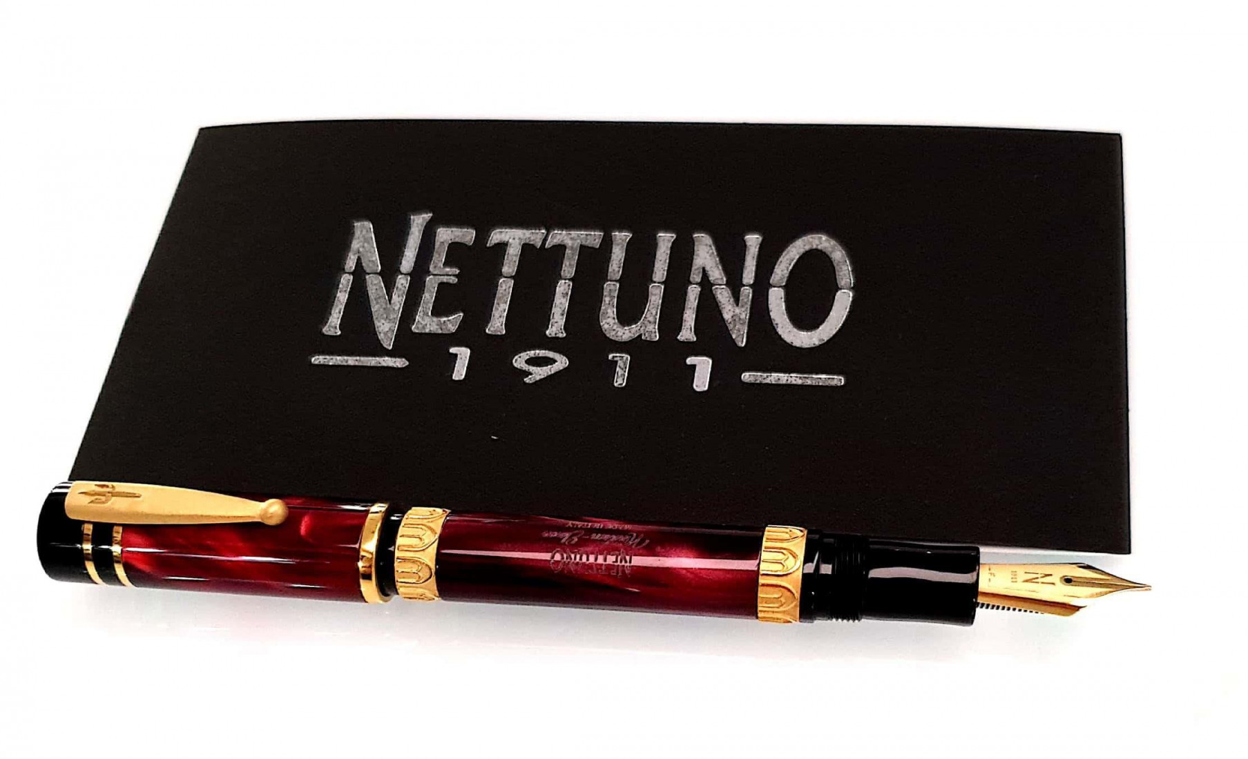 Nettuno 1911 Ade red marbled RT Fountain pen