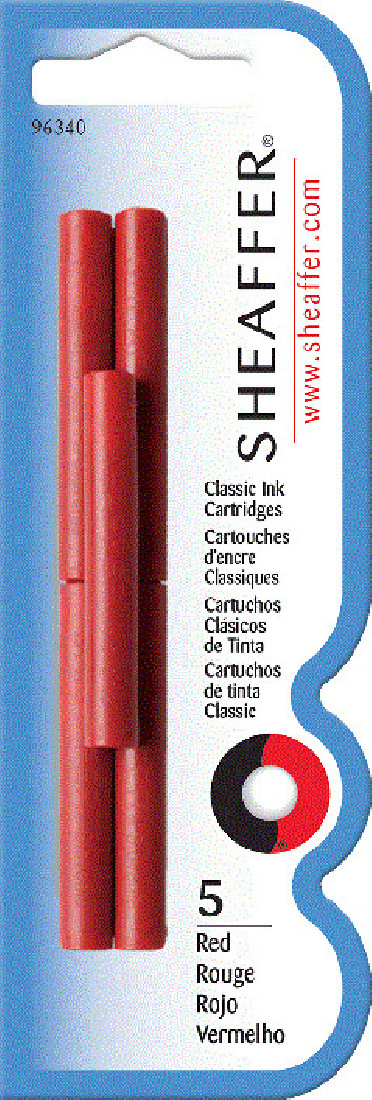 Sheaffer ink cartridges 96243 6pcs Red
