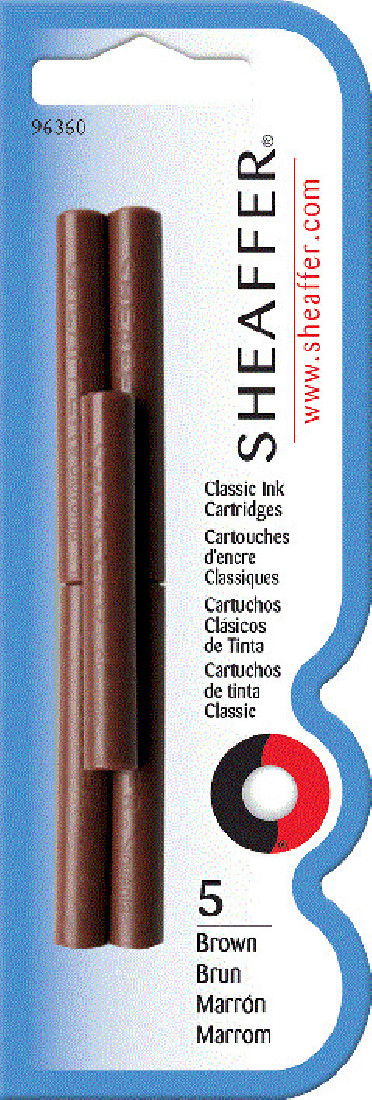 Sheaffer ink cartridges 96263 6pcs Brown
