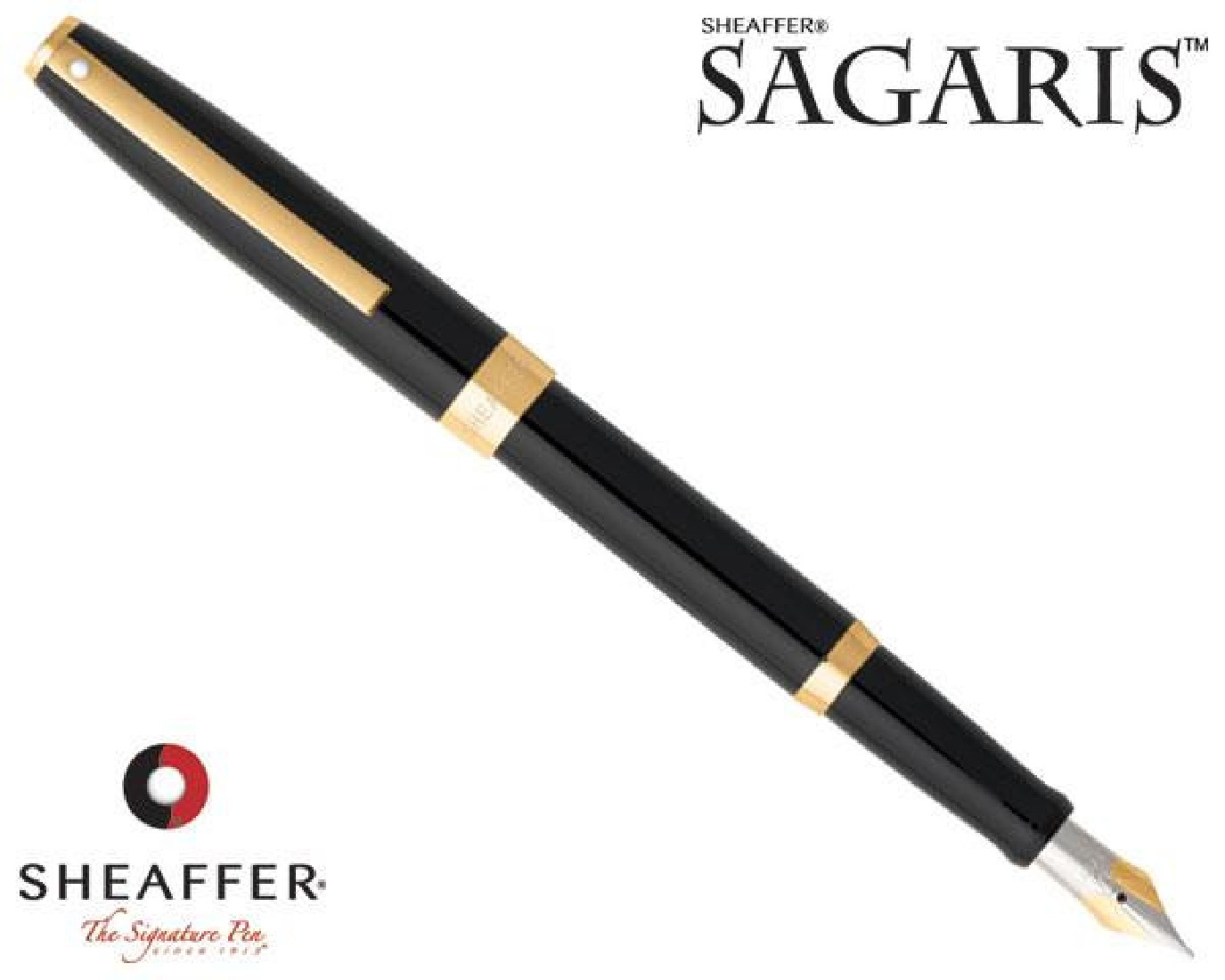 Sheaffer Sagaris Gloss Black GT Fountain Pen 9471-0