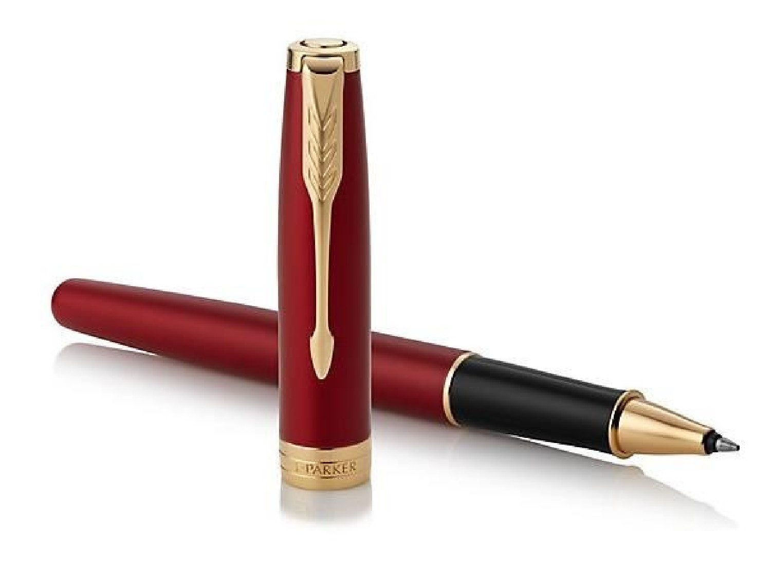 Parker Sonnet Lacquer Red - Gold Trims Rollerball