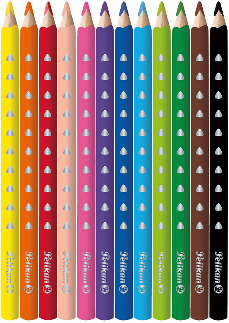 Pelikan Jumbo Silverino Buntstifte  Thick Coloured Pencils 12 pieces 700627