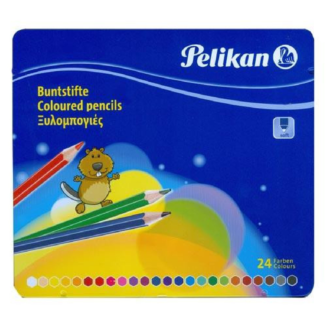 Pelikan Buntstifte  Coloured Pencils 24 pieces in metallic case 297804