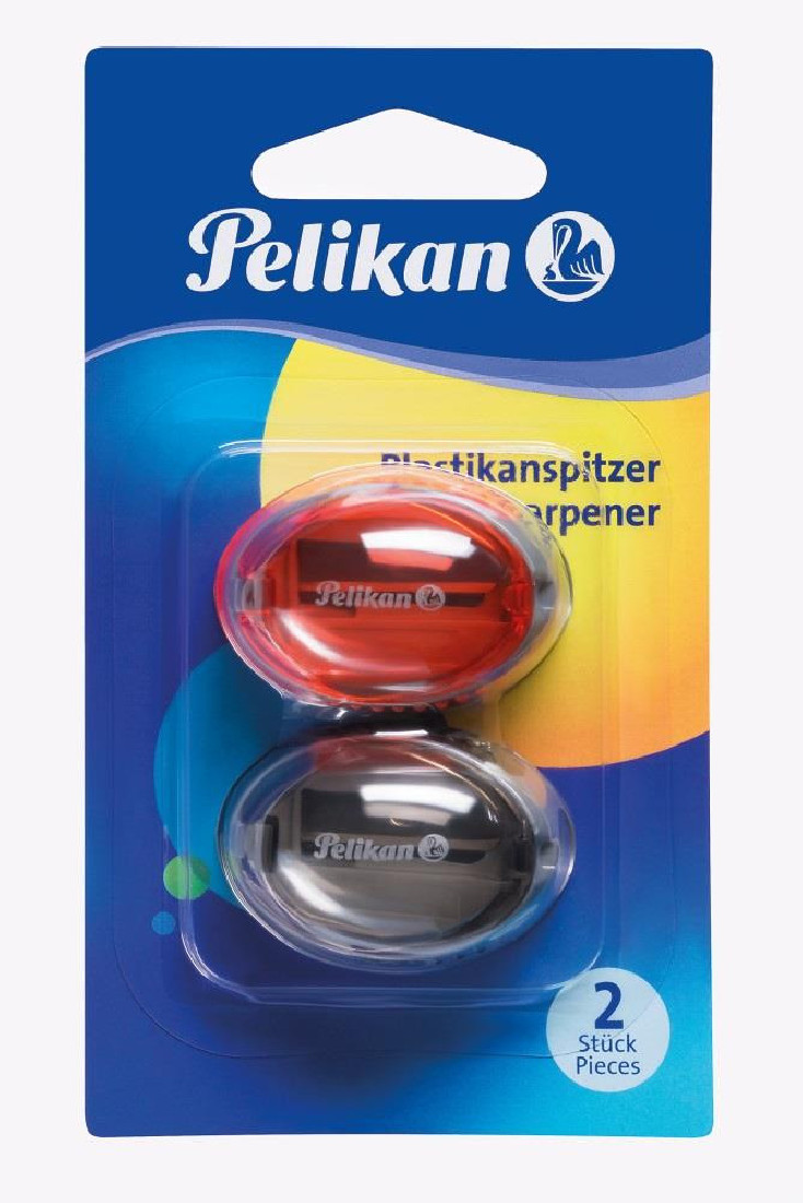 Pelikan πλαστικές ξύστρες 2 τεμαχίων σε blister 700221