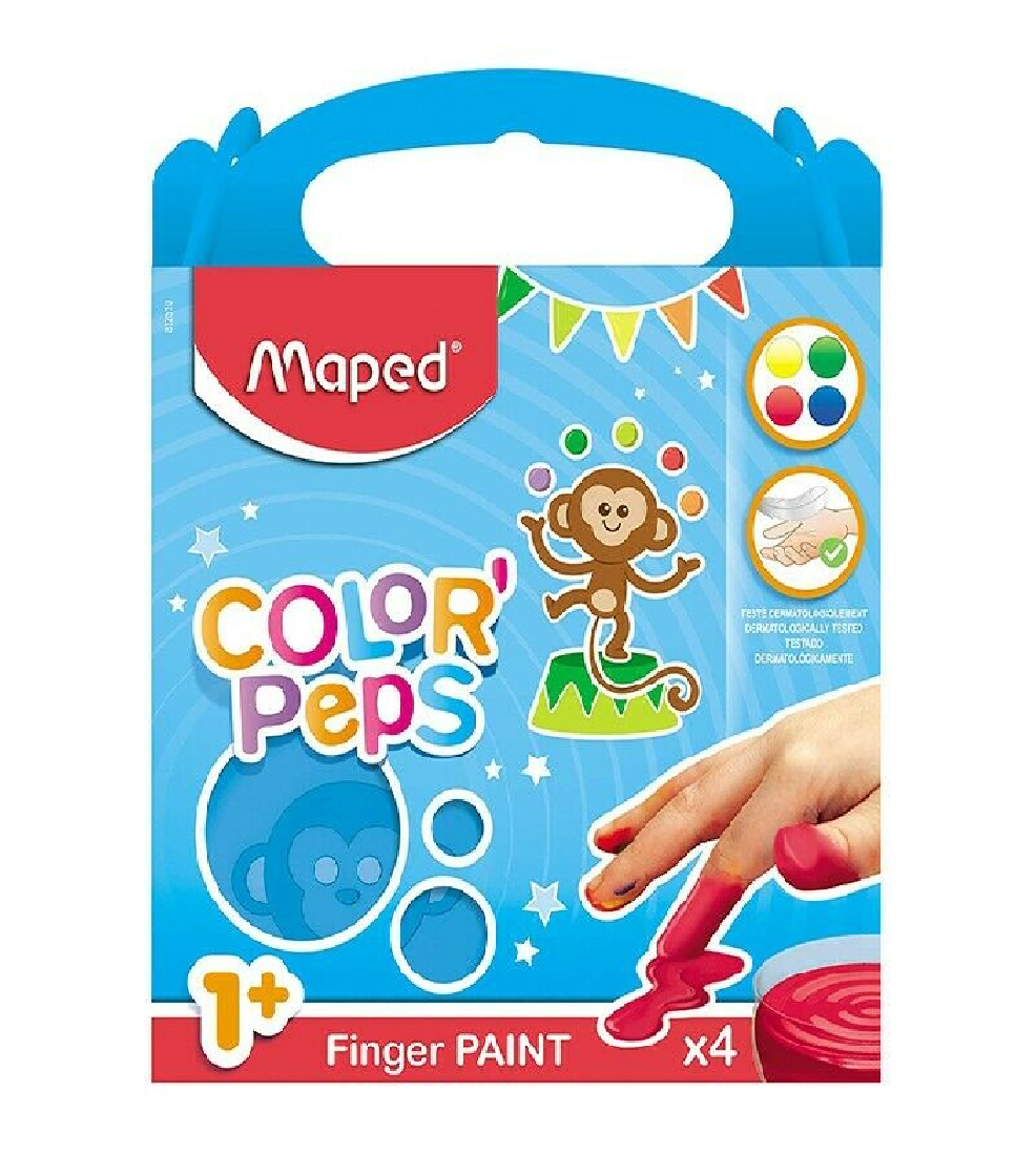 Δακτυλομπογιά Σετ 4 Χρωμάτων ColorPeps  80gr 812510  Maped