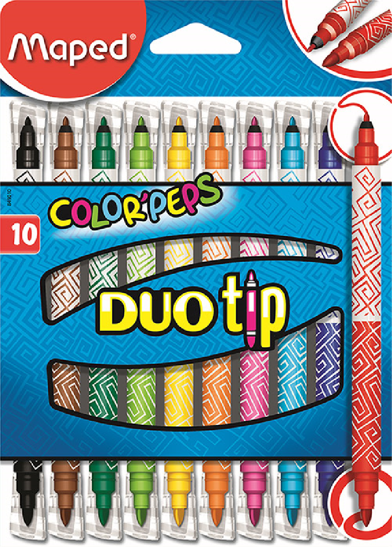 Μαρκαδόροι 10τμχ. Color Peps Duo Tip 849010 MAPED