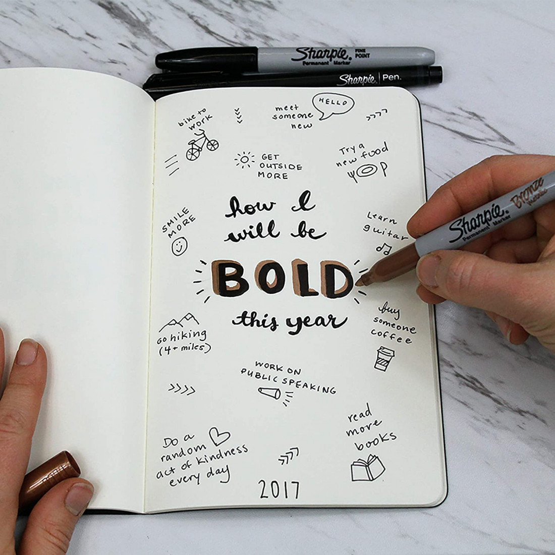 Permanent marker Sharpie Fine Blister 3 metallic colours 1986006