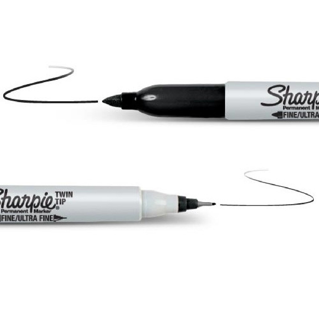 Sharpie Twin Tip Fine /Ultra Fine Permanent Marker Black