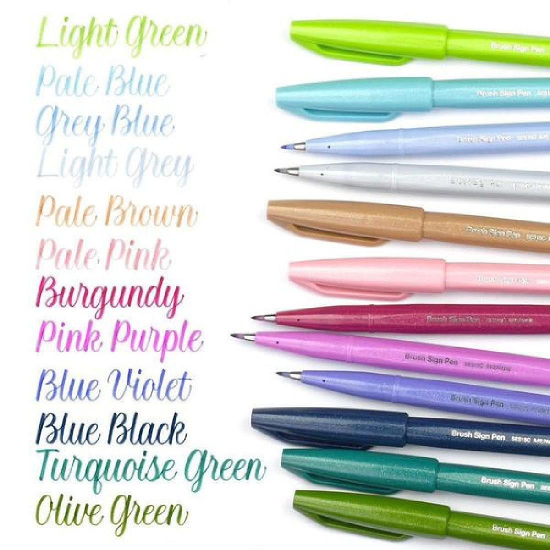 Pentel Fude Touch Brush Sign Pen - Turquoise  Green