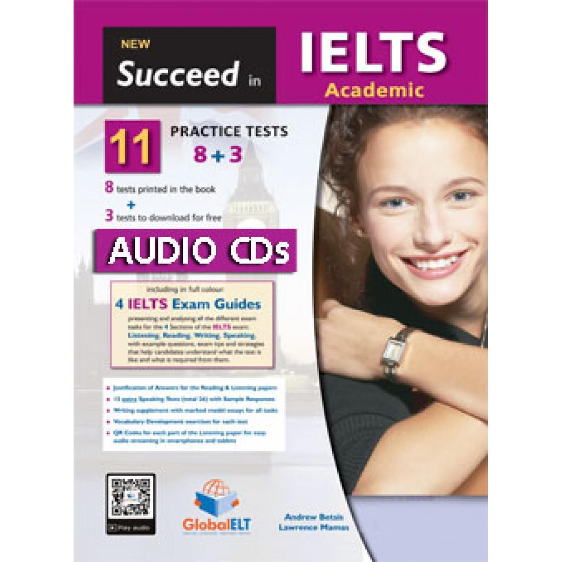 NEW SUCCEED IN IELTS ACADEMIC 11(8+3) PRACTICE TESTS MP3 CD