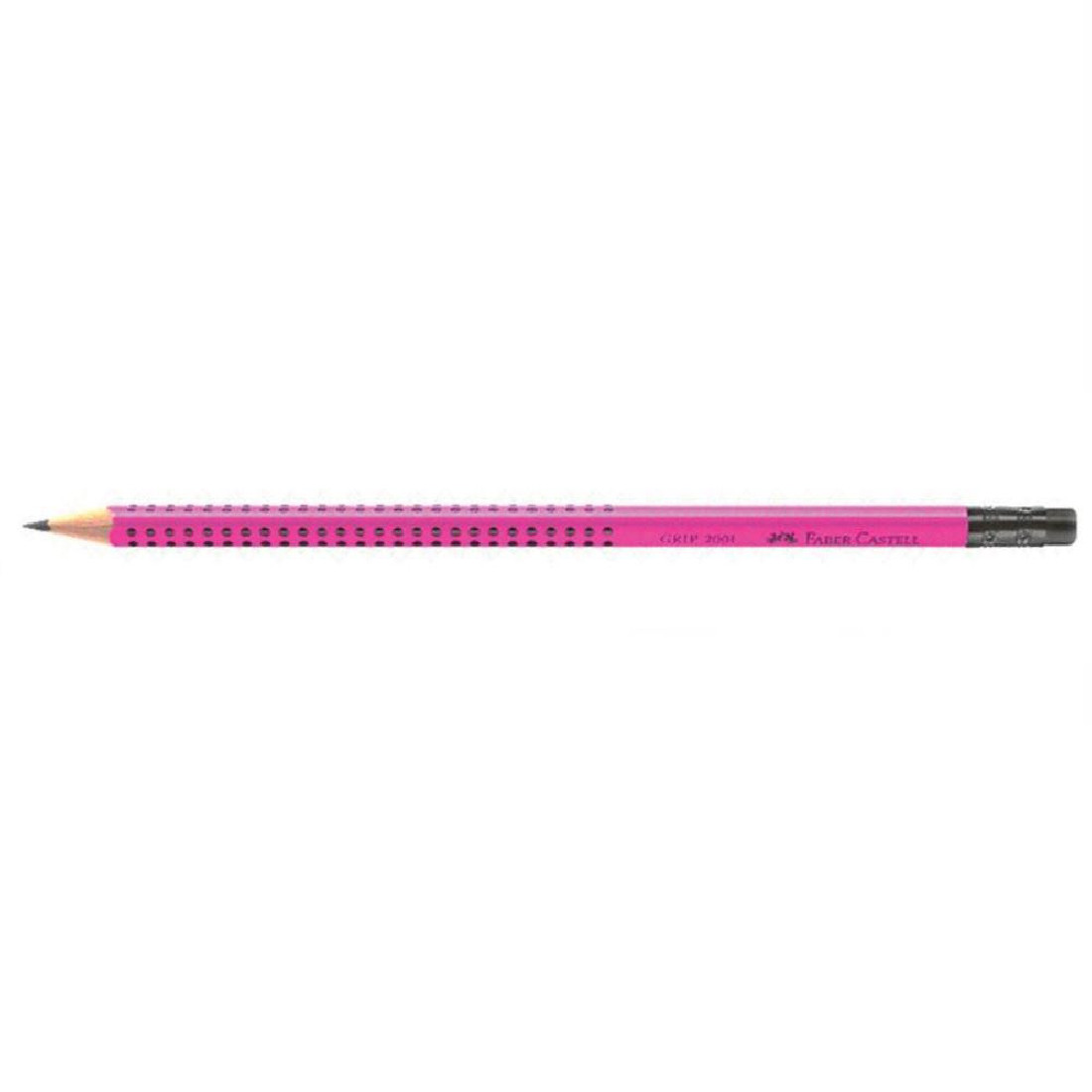 Μολύβι HB με Γόμα Grip 2001 Pink Faber-Castell