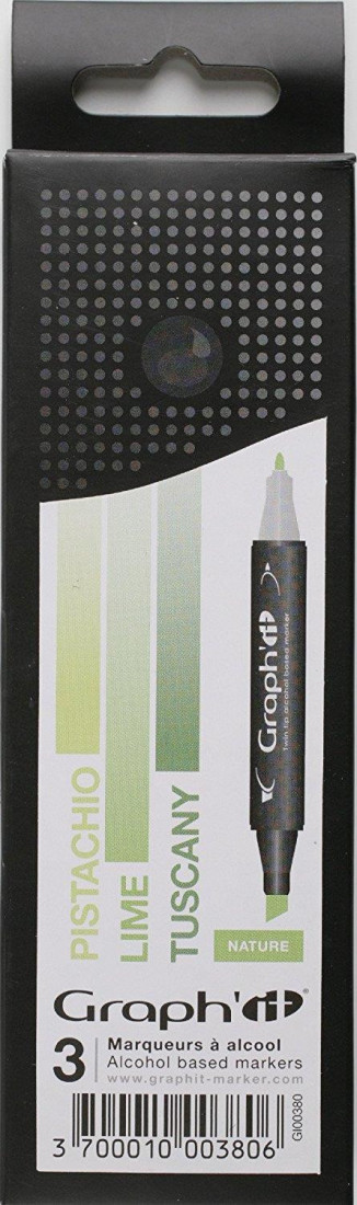 Μαρκαδόροι Οινοπνεύματος με Διπλή Μύτη Nature GI00380 Graph it