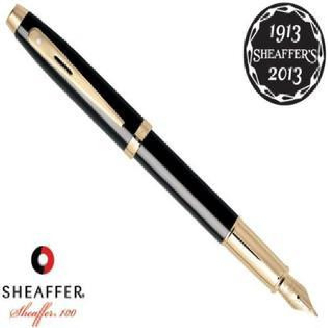 Sheaffer 100 Gloss Black GT Fountain Pen 9322-0