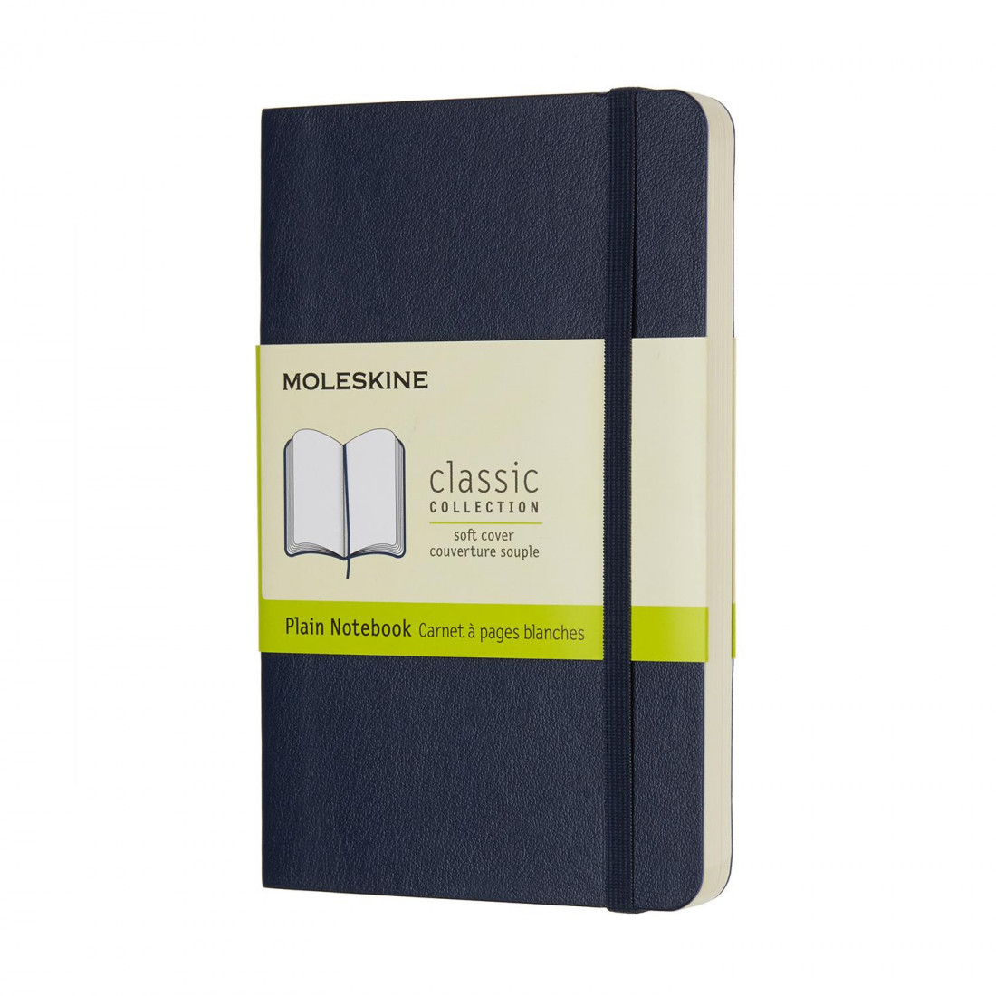 Notebook Pocket 9x14 Plain Sapphire Blue Soft Cover, Moleskine