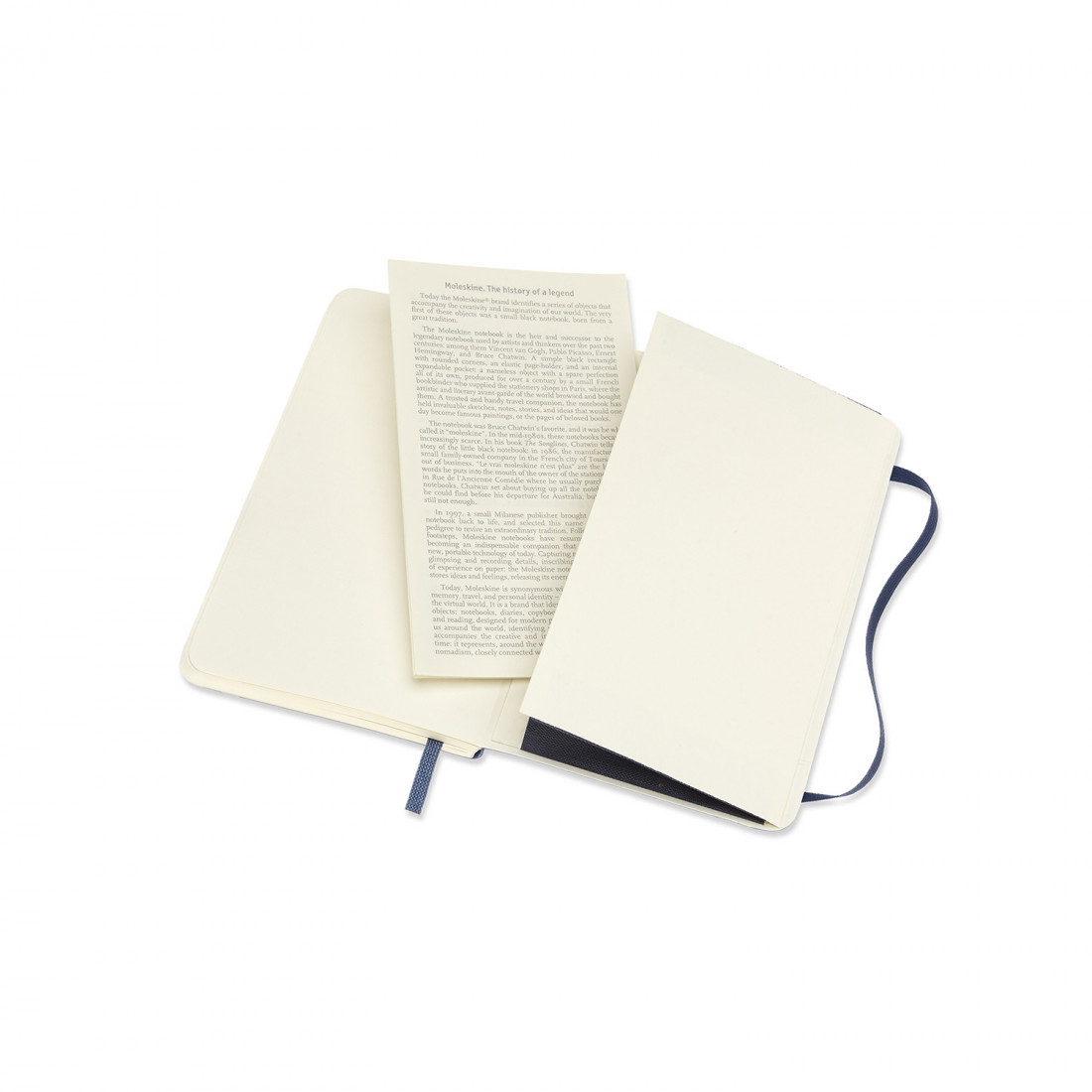 Notebook Pocket 9x14 Plain Sapphire Blue Soft Cover, Moleskine