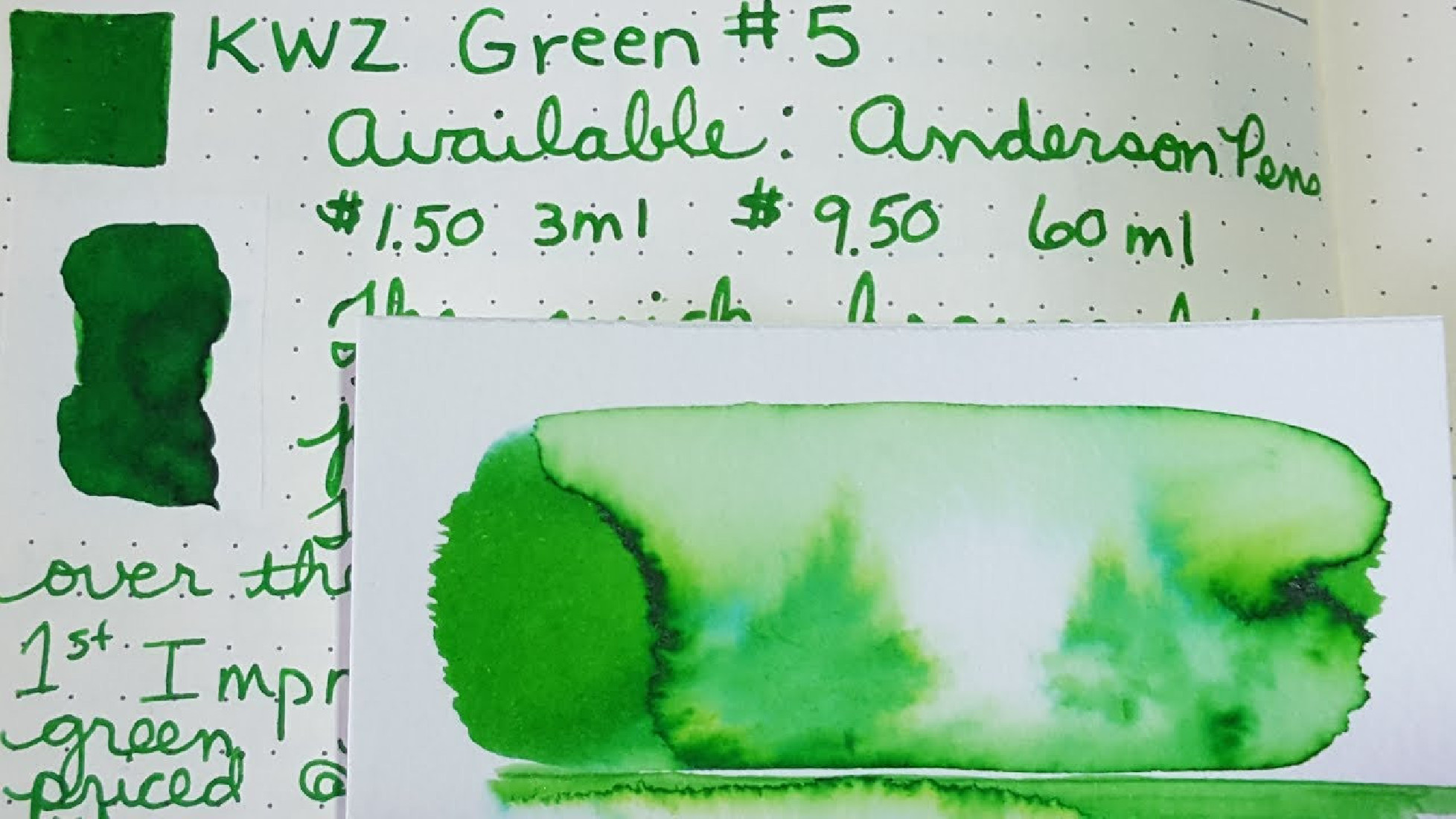 KWZ green 5 60ml standard ink