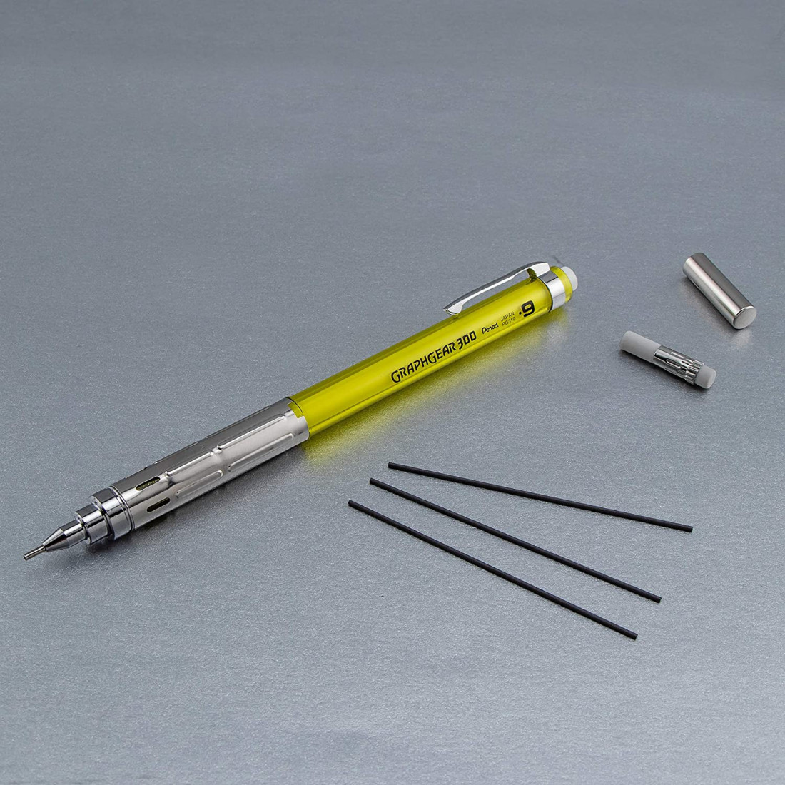 Pentel Graphgear 300 Yellow 0.9mm mechanical pencil PG319-TGX