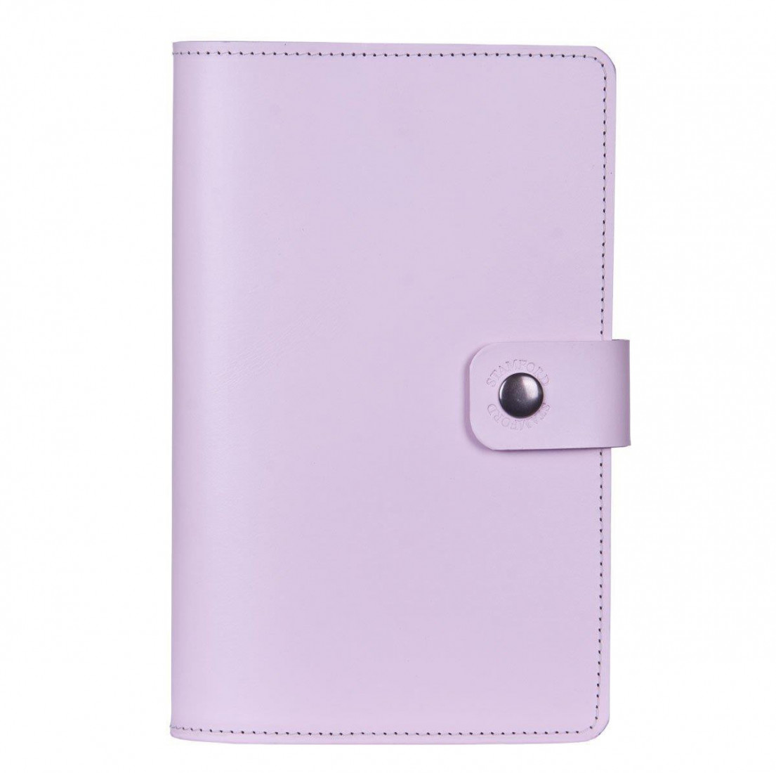 The Burghley Refillable Leather Journal Pastel Lilac medium 15x23 Stamford
