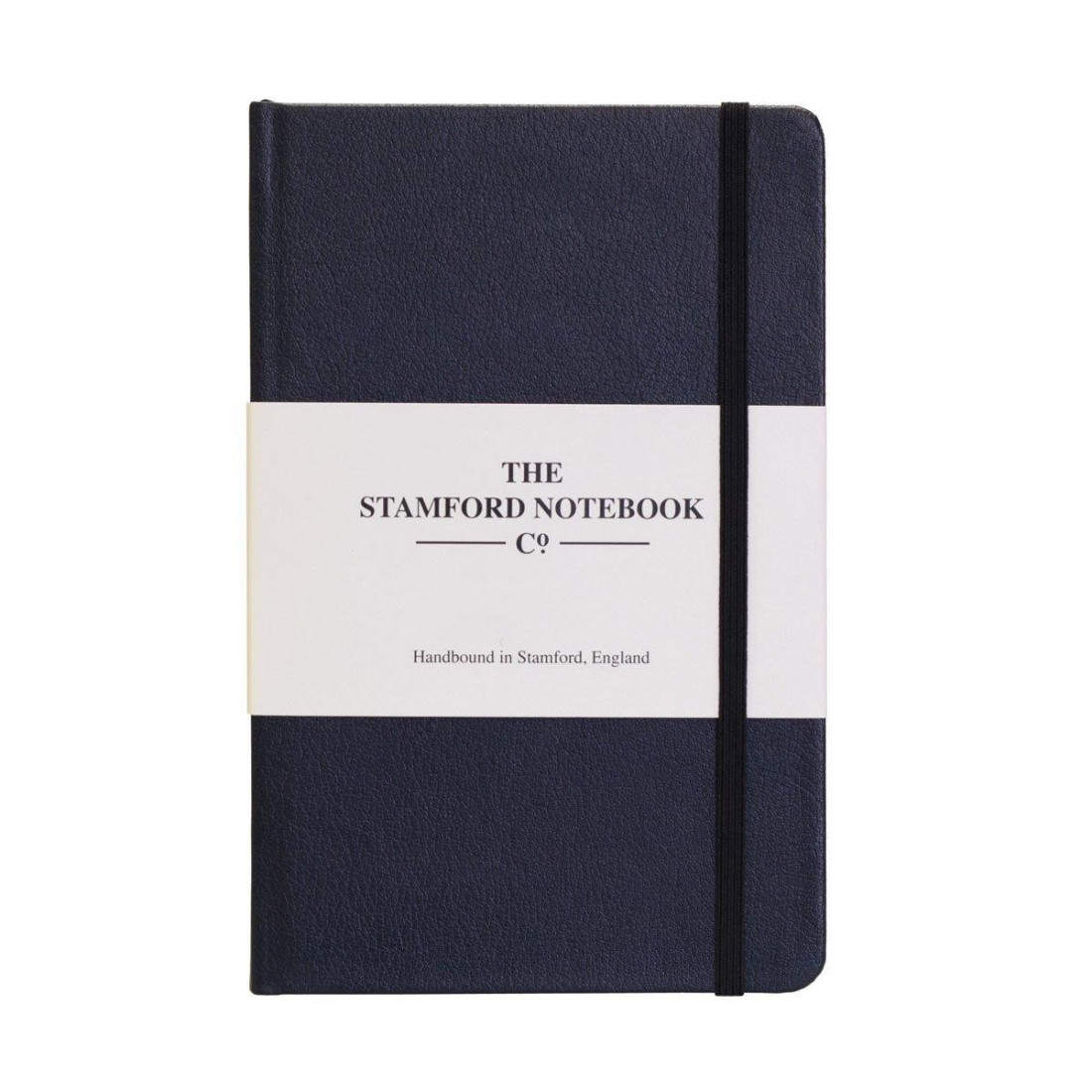 The recycled Leather Notebook Navy Blue Medium 13,5x21 Stamford