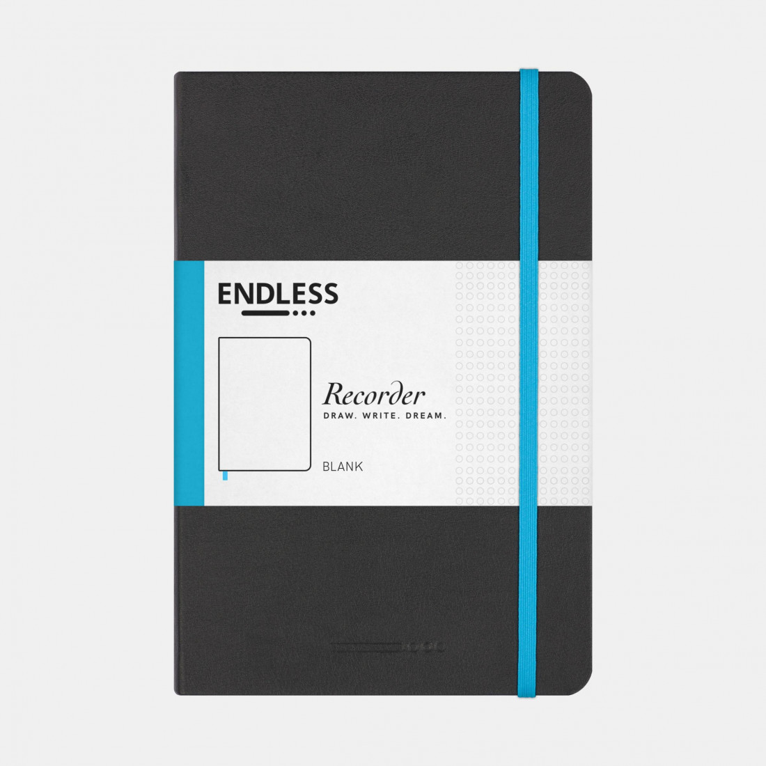 Endless notebook 15x21 black blank with 68 gsm Tomoe River paper