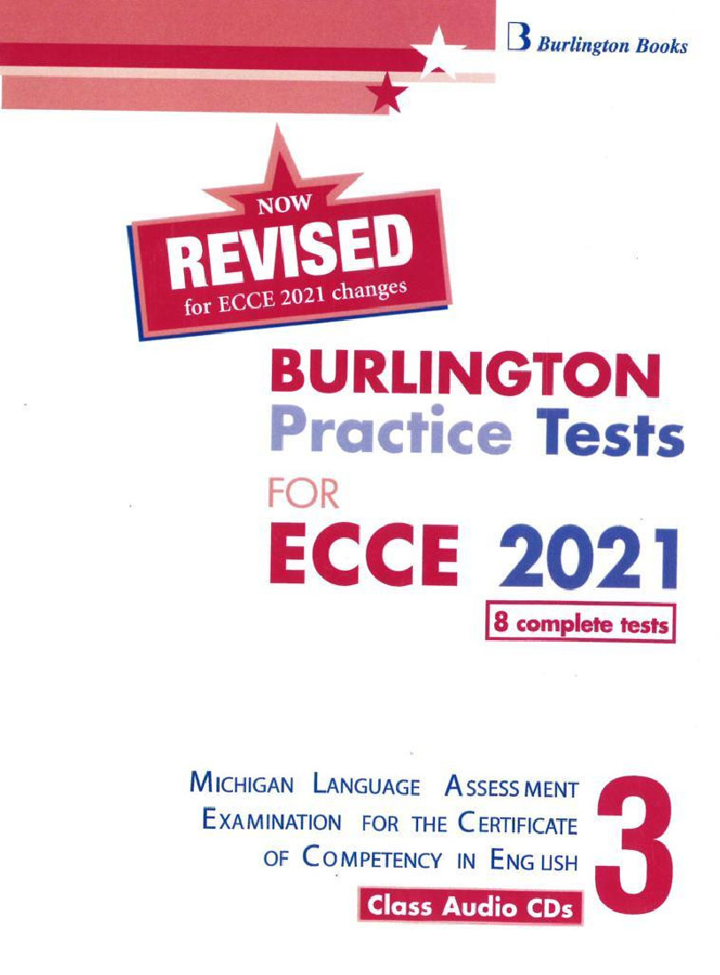 BURLINGTON PRACTICE TESTS FOR ECCE 2021 ( 8 COMPLETE TESTS ) CDs class audio