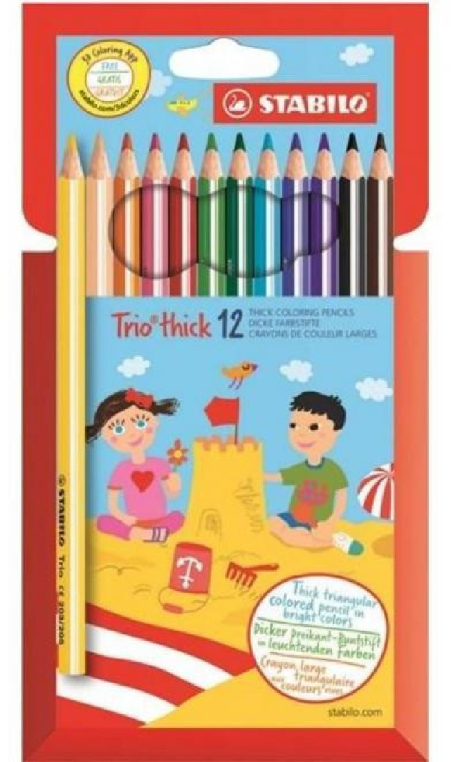 Coloring pencils Trio thick Stabilo 12pcs