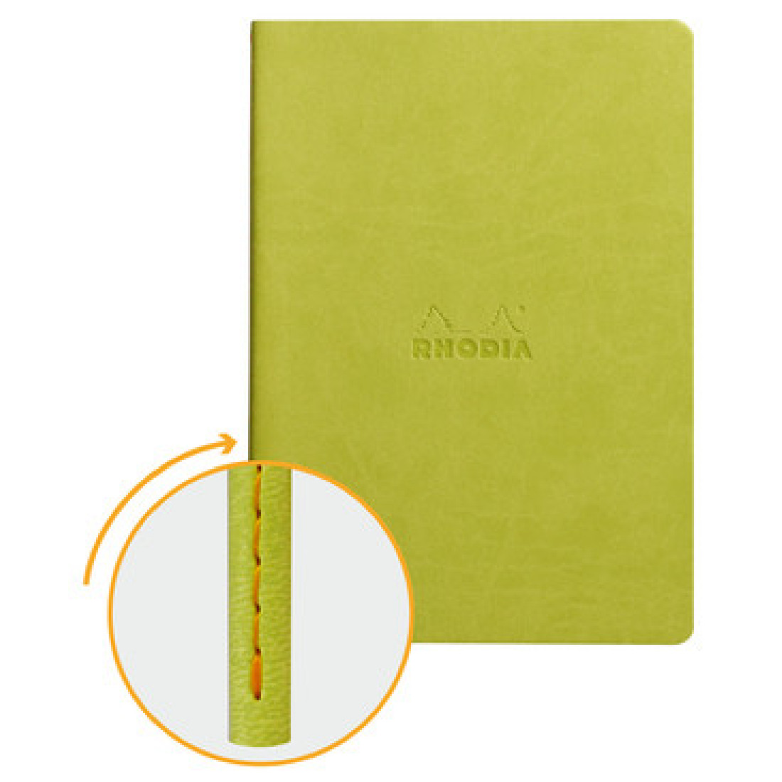 Rhodia Sewn spine notebook A5(14,8 x 21 cm) Anise Green lined 116406