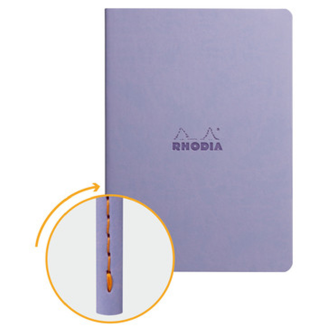 Rhodia Sewn spine notebook A5(14,8 x 21 cm) Iris lined 116409