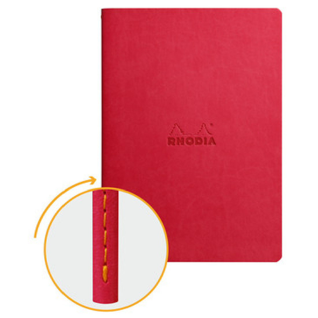 Rhodia Sewn spine notebook A5(14,8 x 21 cm) raspberry lined 116412