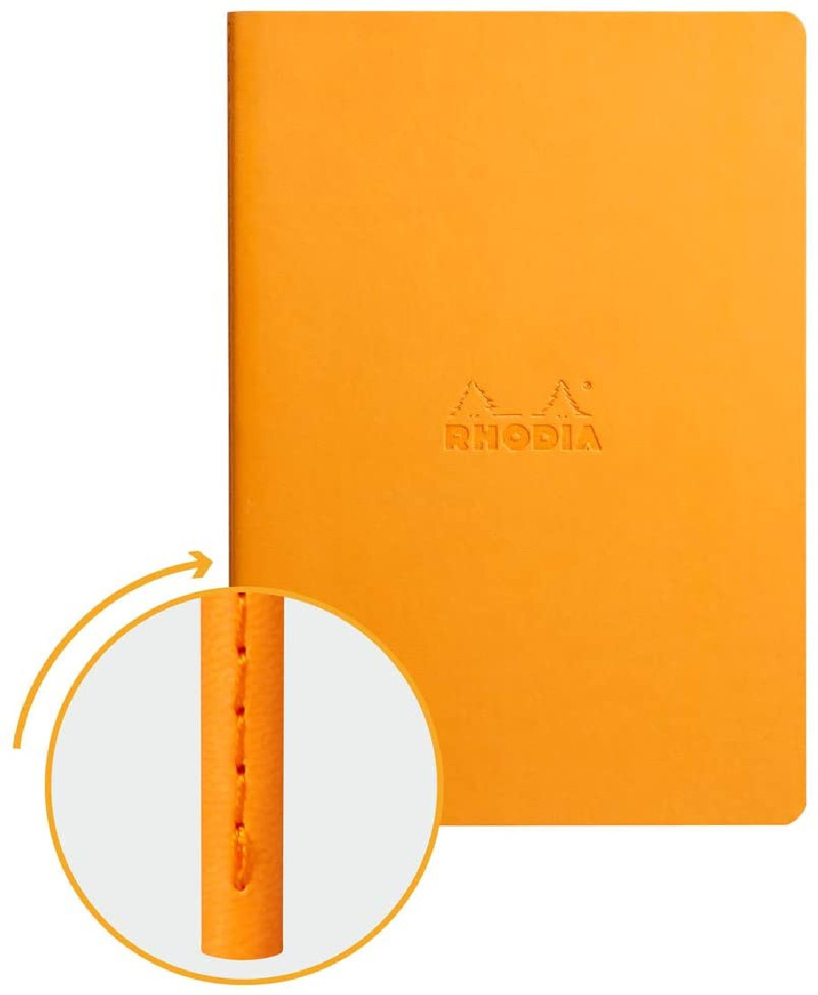 Rhodia Sewn spine notebook A5(14,8 x 21 cm) orange lined 116415