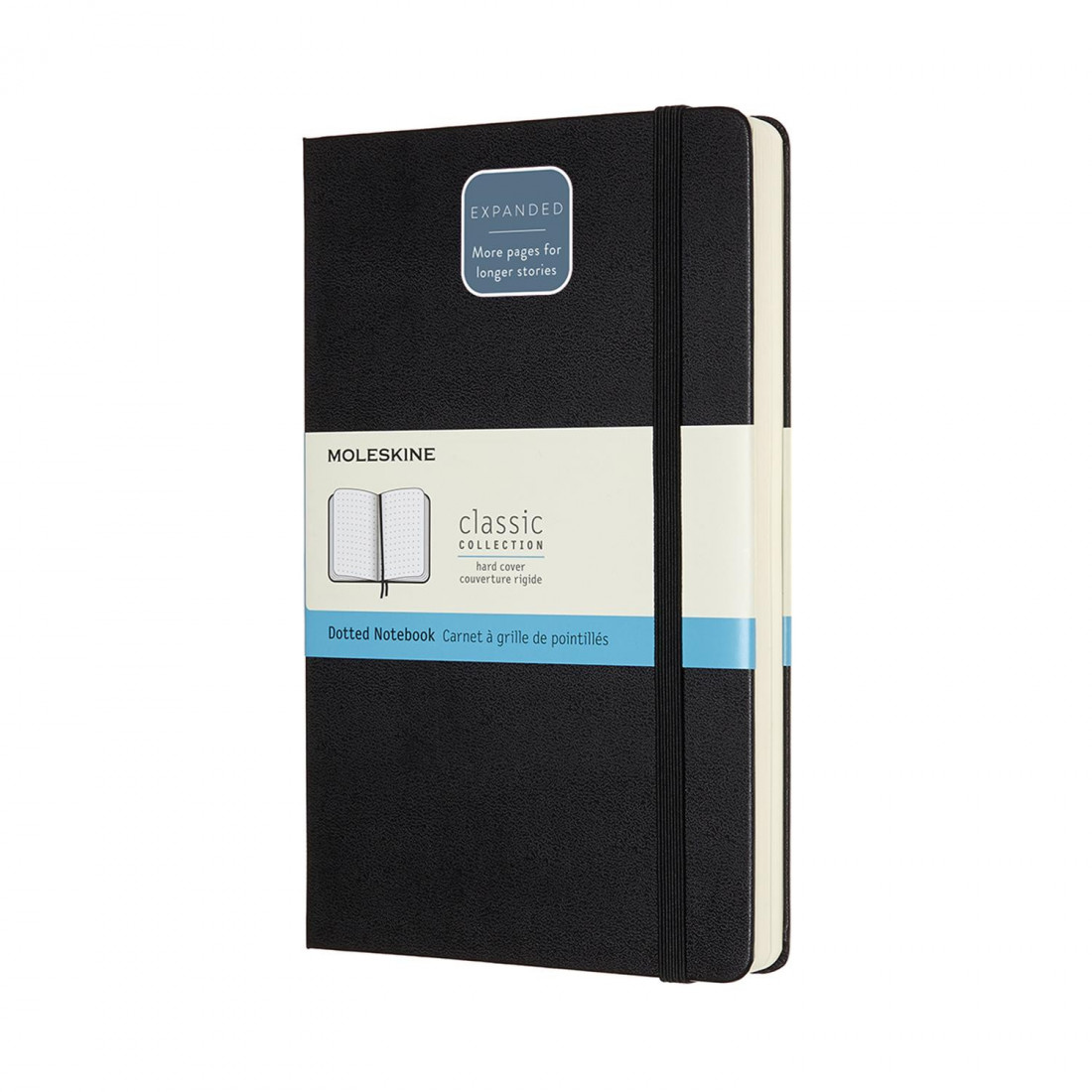 Moleskine Notebook Large 13x21 Dotted Expanded Version Black Hard Cover