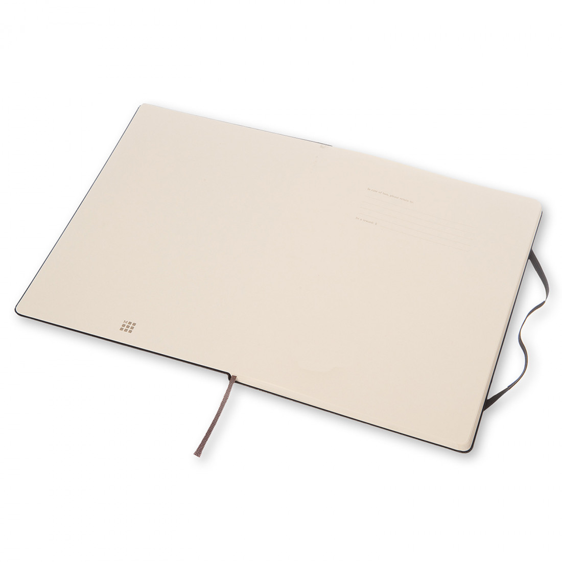 Moleskine plain notebook hard cover extra large 19x25 black