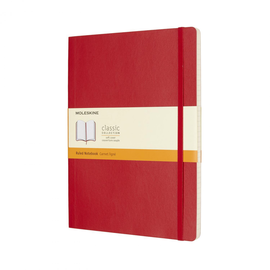 Notebook Extra Large 19x25 Ruled Scarlet Red Soft Cover, Moleskine