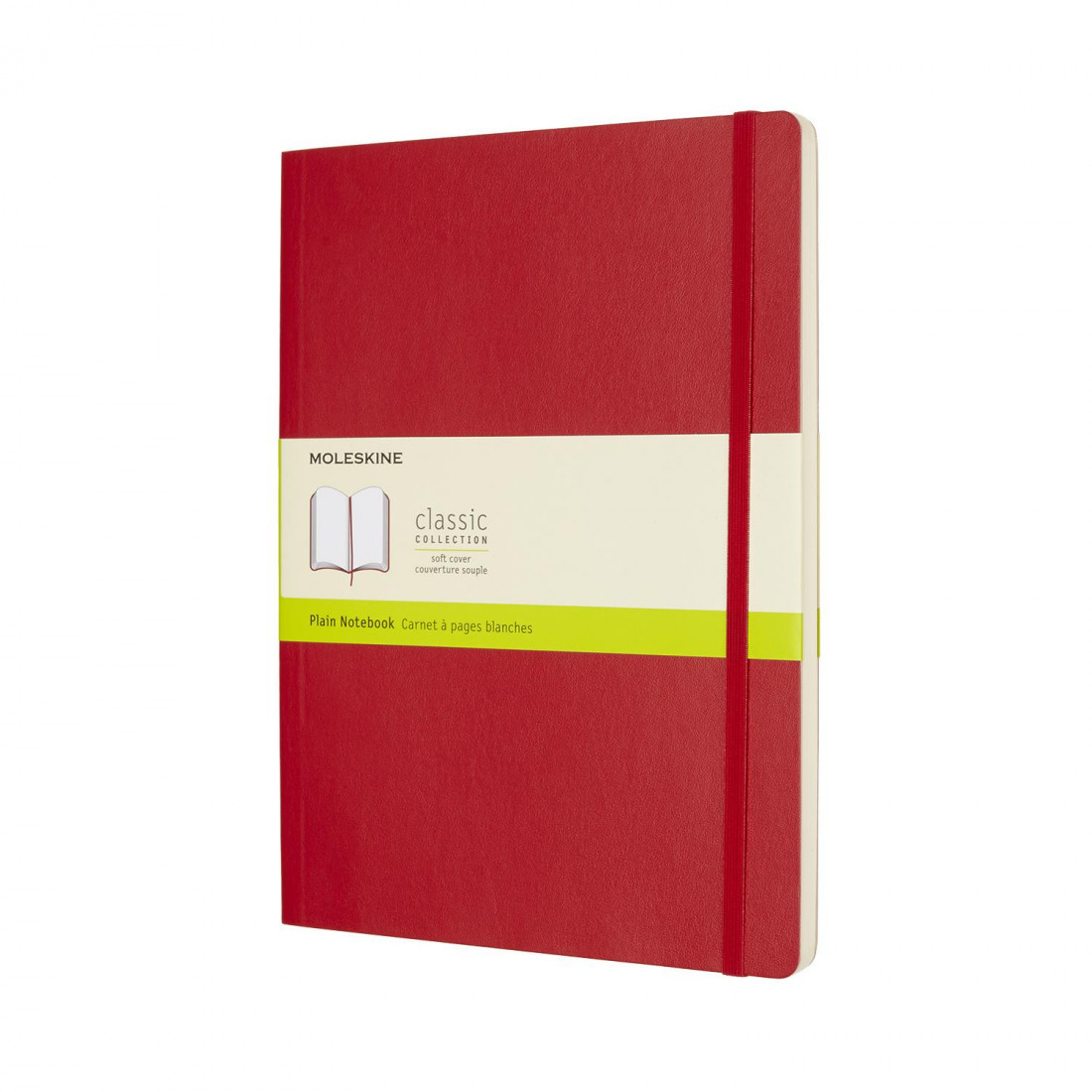 Notebook Extra Large 19x25 Plain Scarlet Red Soft Cover Moleskine