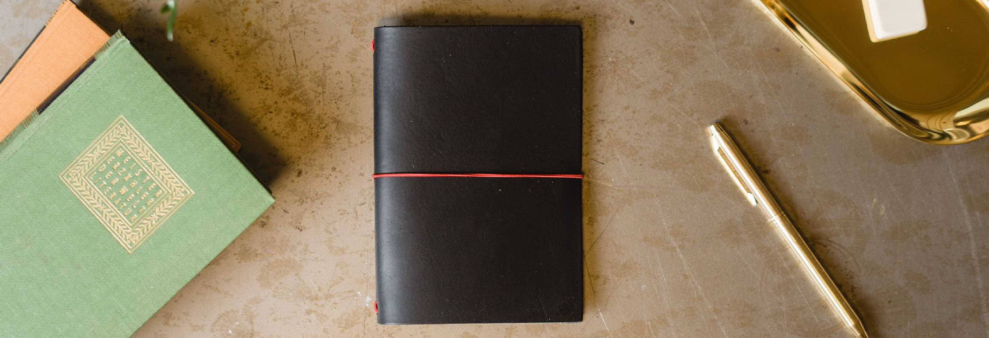 Paper Republic the writers essentials pocket black  leather journal kit