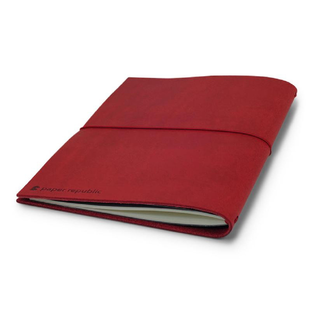 Paper Republic the writers essentials [xl] red leather journal kit