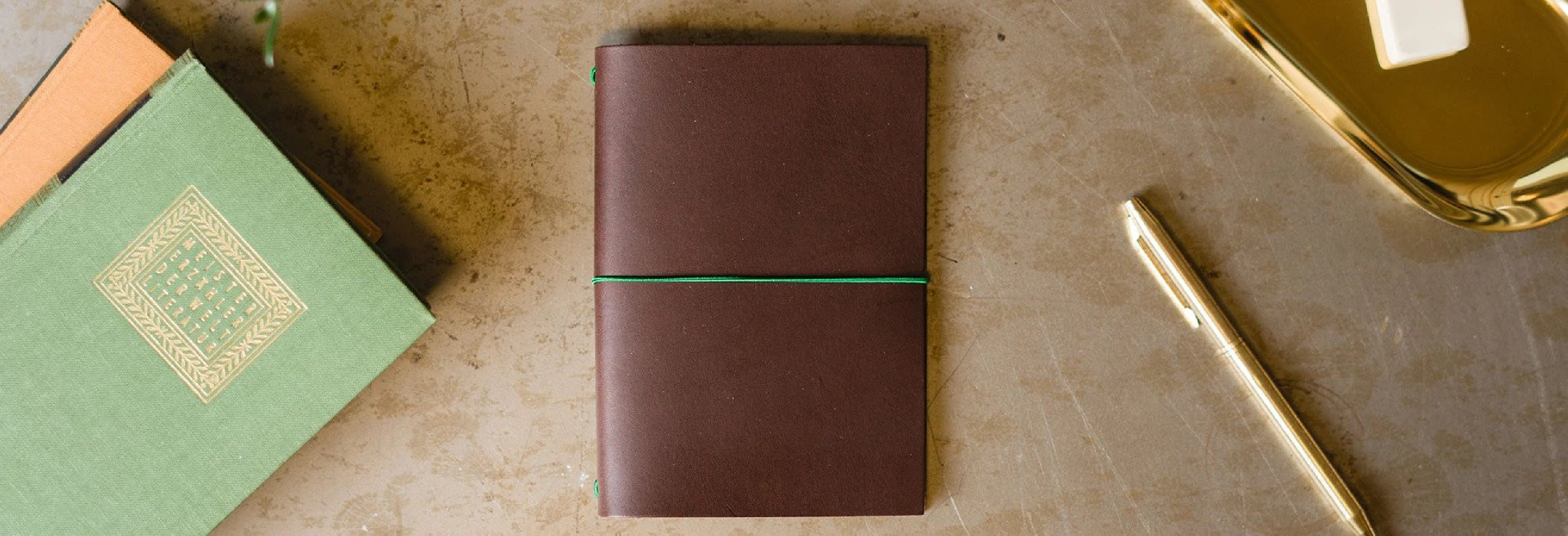 Paper Republic the writers essentials pocket chestnut  leather journal kit
