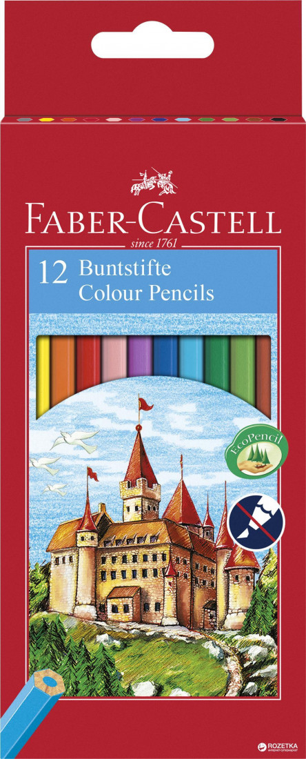 Faber Castell Classic Colour pencil, 120112 cardboard wallet of 12