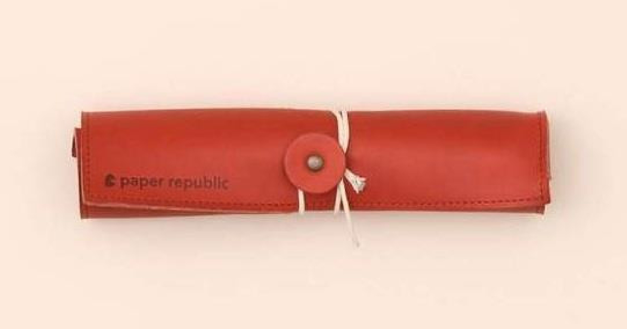 Paper Republic red leather pen & pencil case