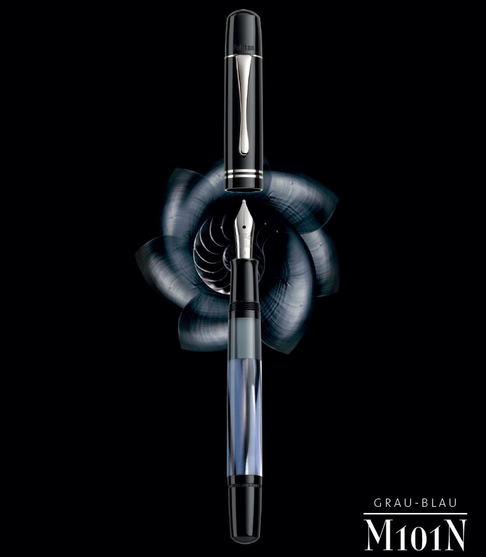 Pelikan M101N Grey-Blue Special Edition 2019 Fountain pen (M/B nib)