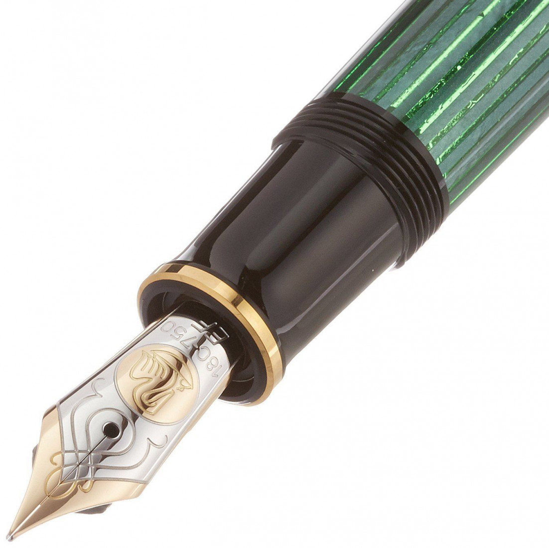 Pelikan Souveran M600 Black Green Fountain Pen EF nib