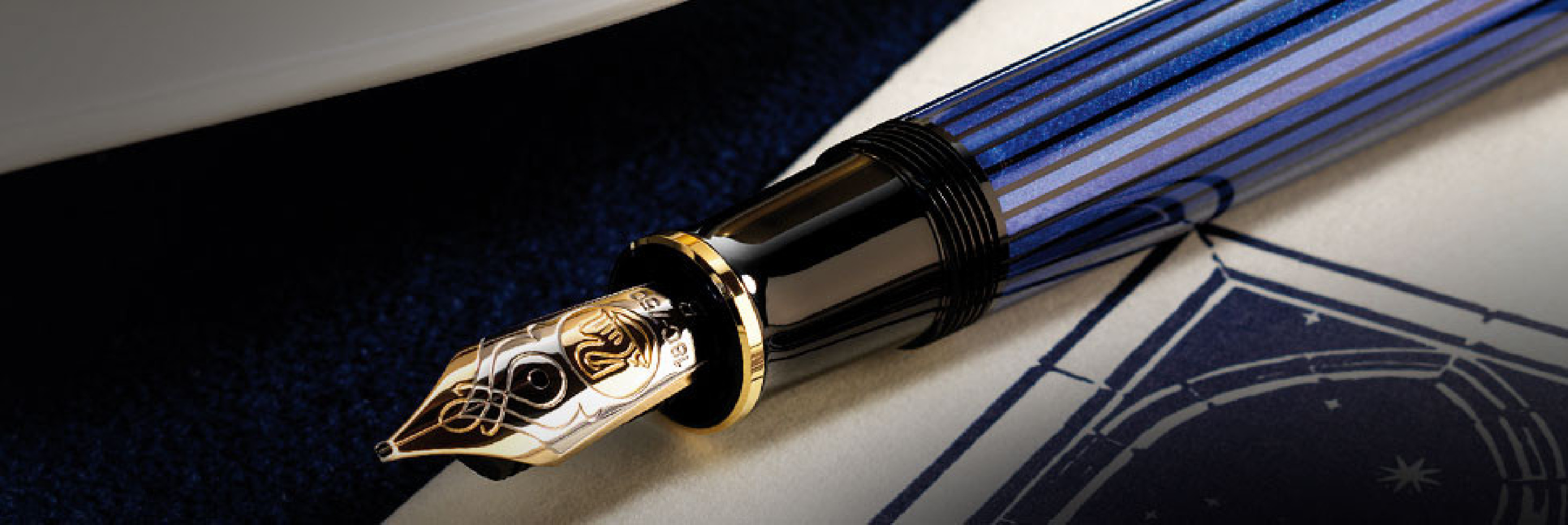 Pelikan Souveran M400 Blue Black  Fountain Pen Extra Fine nib