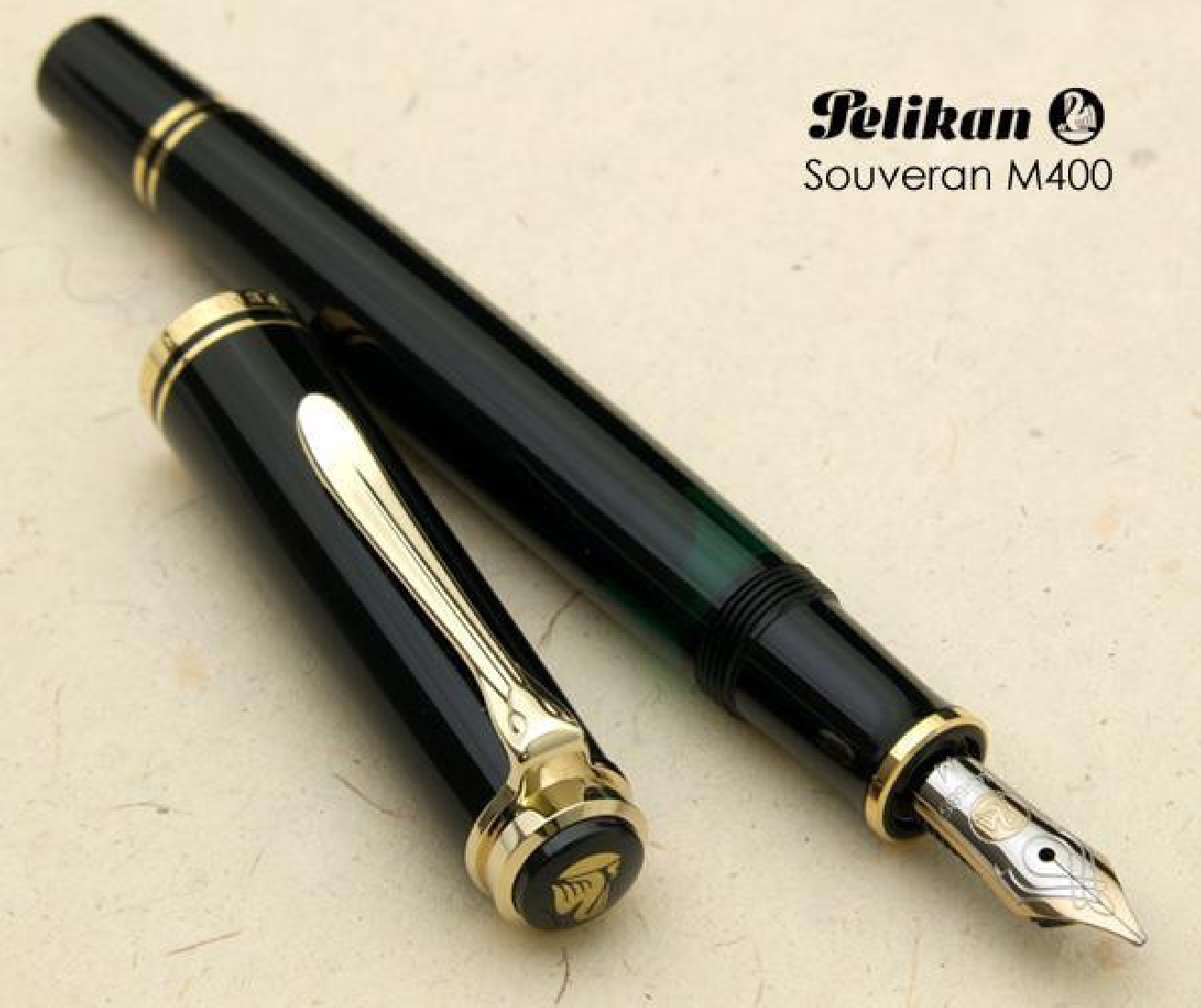 Pelikan Souveran M400 Black  Fountain Pen Extra Fine nib